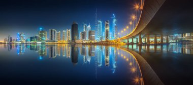 Dubai İş Sahası Panoramik Manzarası, BAE