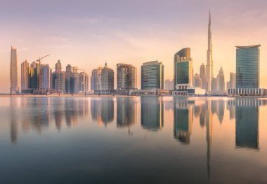 Dubai İş Sahası Panoramik Manzarası, BAE