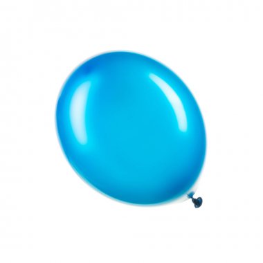 Tek mavi helyum balonu, dekorasyon unsuru