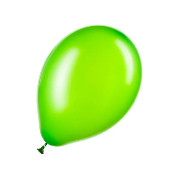 Single green helium balloon, element of decorations — Stock Photo, Image