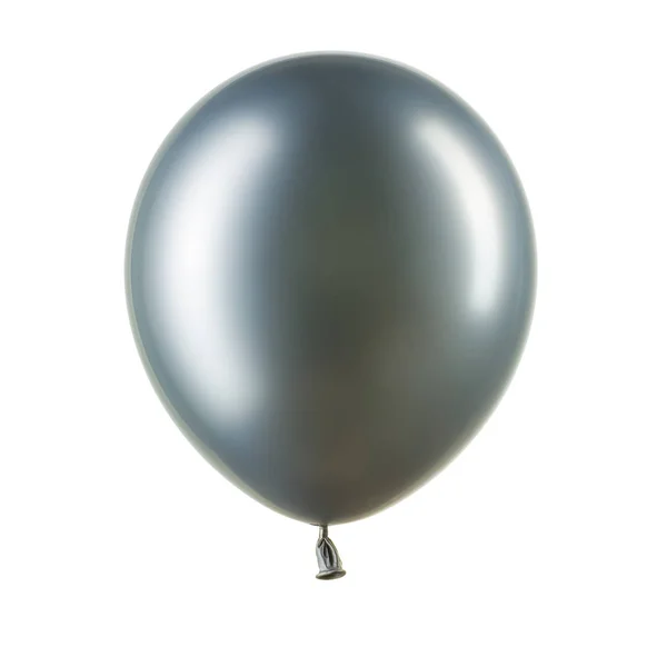 Ballon d'hélium simple chrome argenté, élément de décoration — Photo