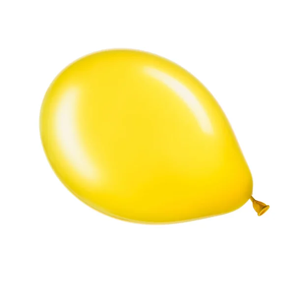 Tek sarı helyum balonu, dekorasyon unsuru — Stok fotoğraf
