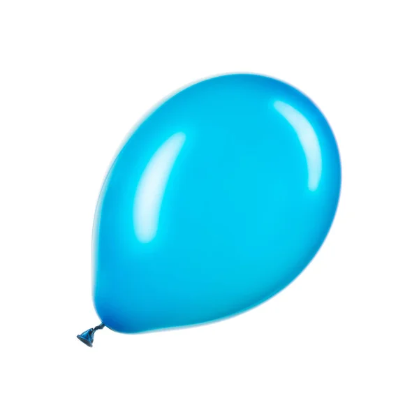 Один голубой гелиевый шар, элемент декораций — стоковое фото