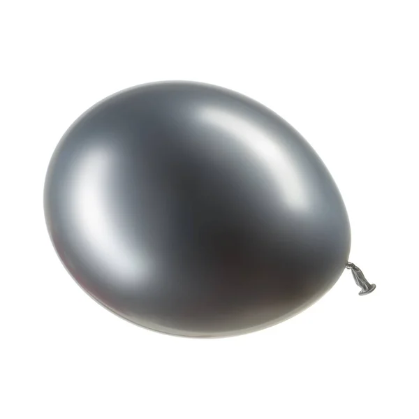Einzelner chromsilberner Heliumballon, Element der Dekoration — Stockfoto