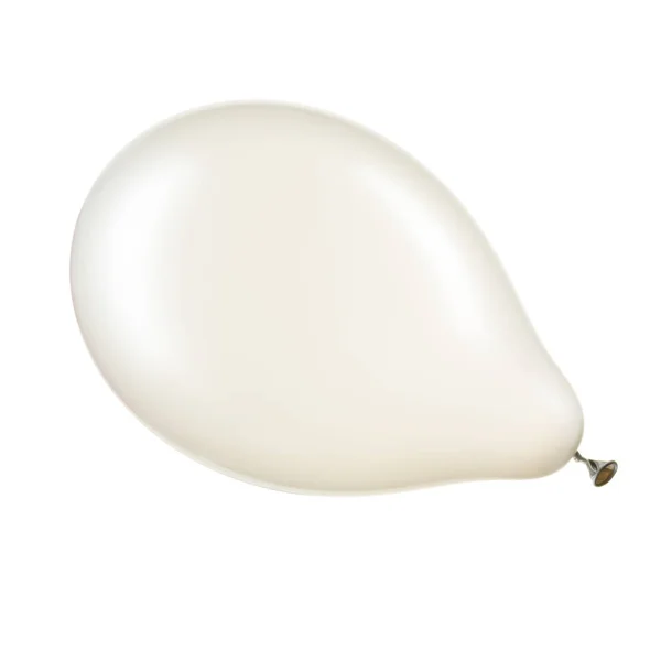 Tek beyaz helyum balonu, dekorasyon unsuru — Stok fotoğraf