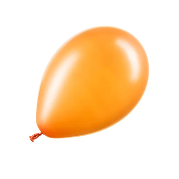 Single orange helium ballong, inslag av dekorationer — Stockfoto