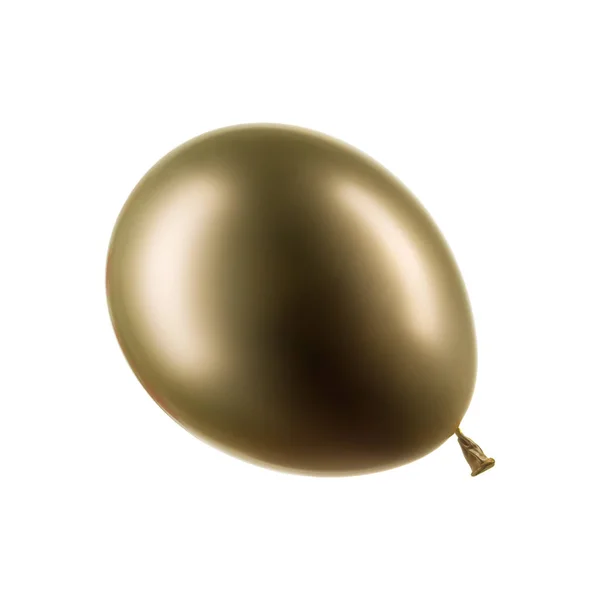 Jeden zlatý Heliový balónek, prvek dekorace — Stock fotografie