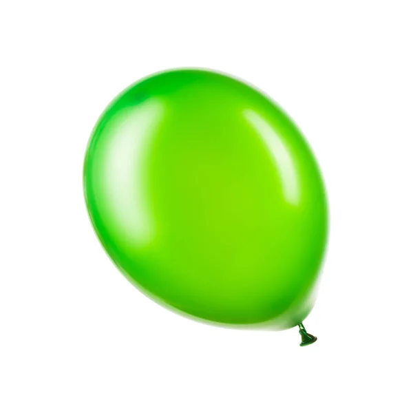 Single green helium balloon, element of decorations — Stock Photo, Image