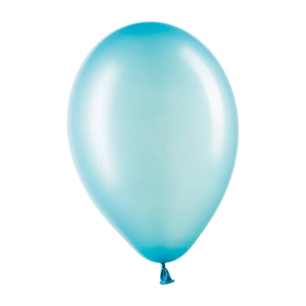 Enda blå helium ballong, inslag av dekorationer — Stockfoto