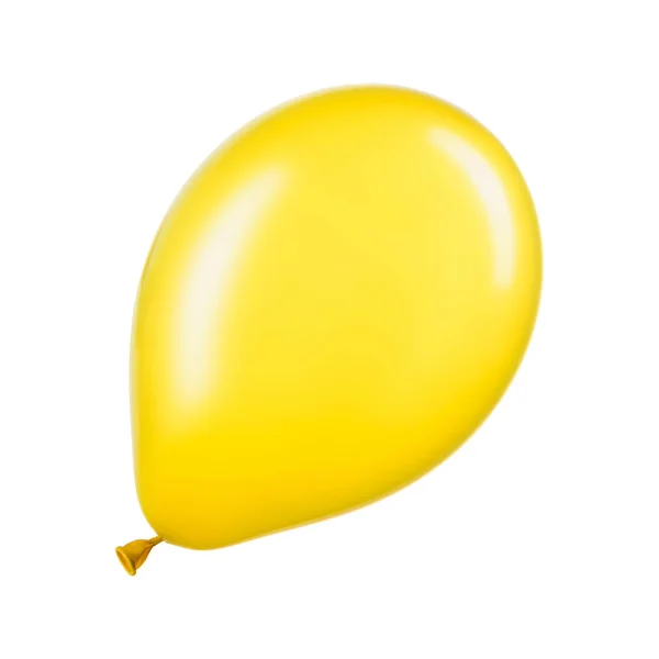 Balão de hélio amarelo único, elemento de decorações — Fotografia de Stock