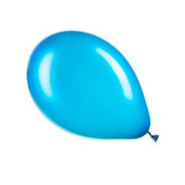 Tek mavi helyum balonu, dekorasyon unsuru