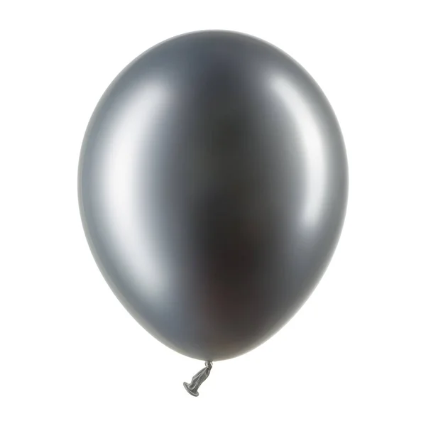 Einzelner chromsilberner Heliumballon, Element der Dekoration — Stockfoto