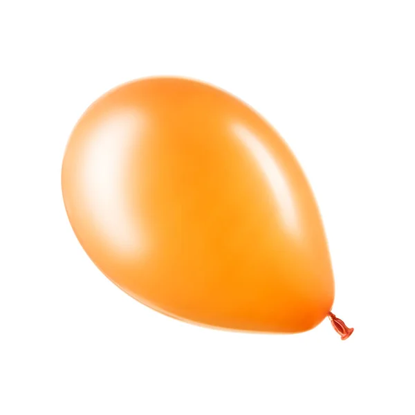 Single orange helium ballong, inslag av dekorationer — Stockfoto