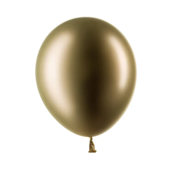 Single Golden helium ballong, inslag av dekorationer — Stockfoto