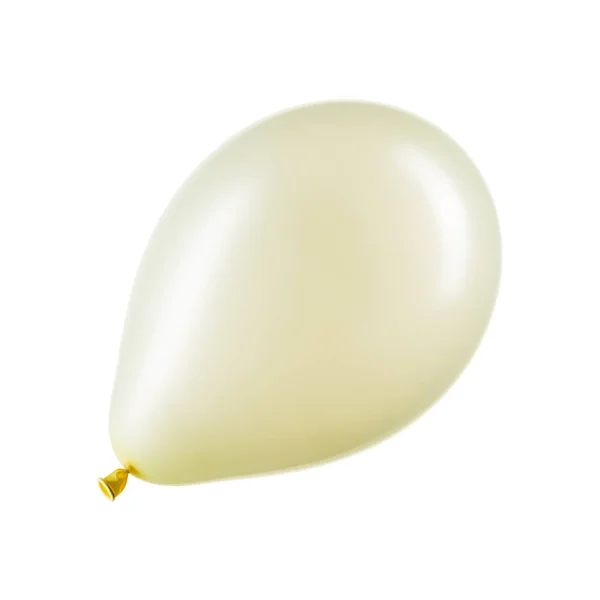 Single white helium balloon, element of decorations — Stock Photo, Image