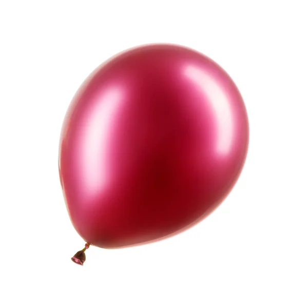 Tek derin pembe helyum balonu, dekorasyon unsuru — Stok fotoğraf