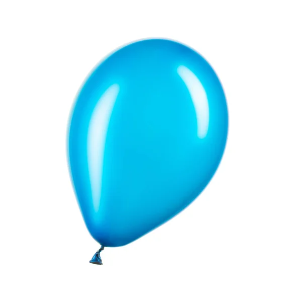 Single blue helium balloon, element of decorations — Stock Photo, Image