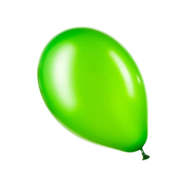 Pojedynczy zielony balon helowy, element dekoracji — Zdjęcie stockowe
