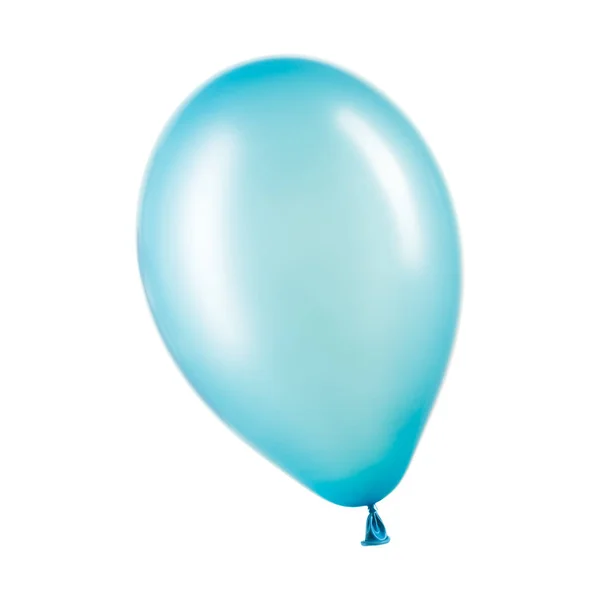 Enda blå helium ballong, inslag av dekorationer — Stockfoto