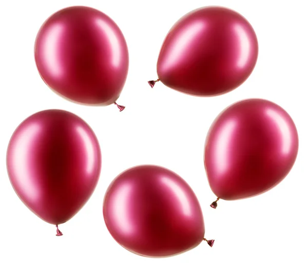 Set of deep pink helium balloons, element of decorations — Stock Photo, Image