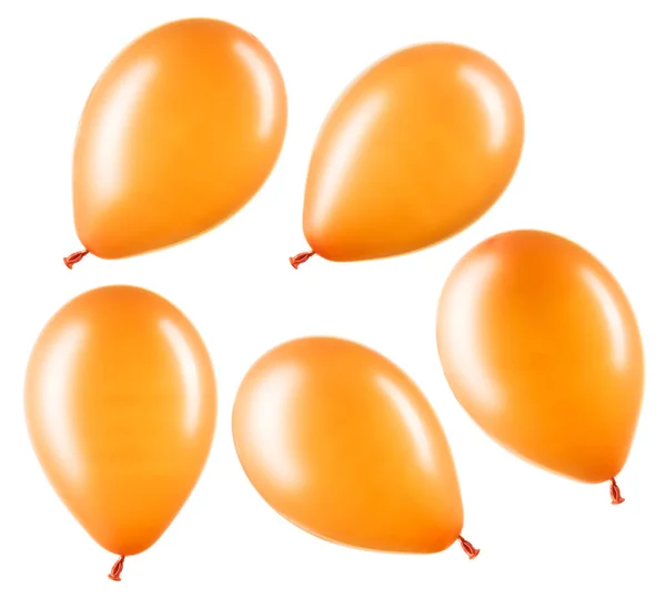 Ensemble de ballons d'hélium orange, élément de décoration — Photo