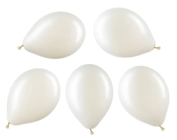 Set di palloncini di elio bianco, elemento di decorazioni — Foto Stock