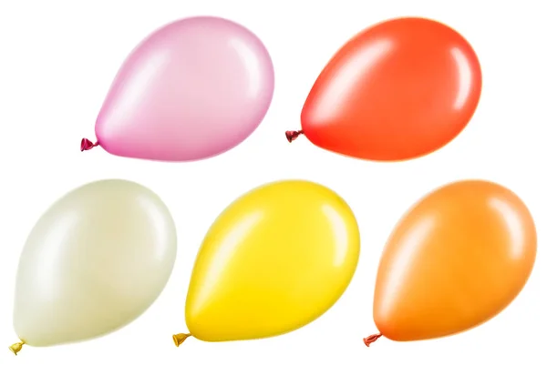 Ensemble de ballons hélium colorés, élément de décoration — Photo