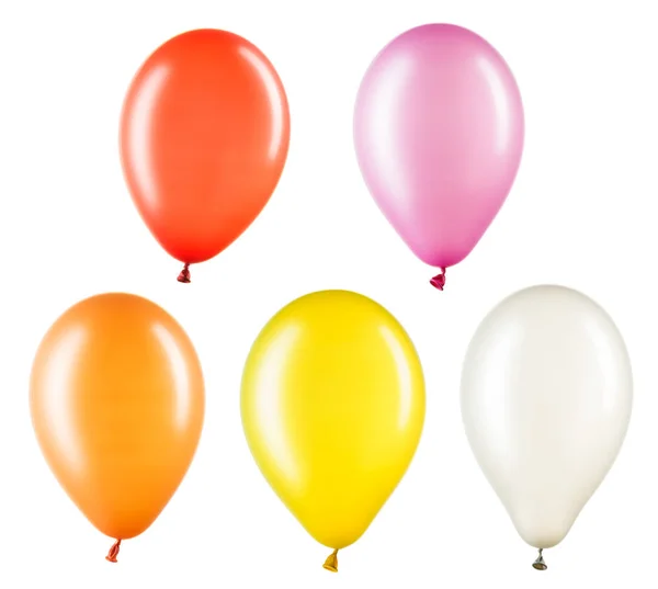 一套五颜六色的氦气球，装饰元素 — 图库照片
