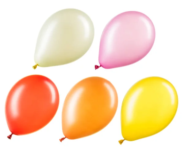 Set di palloncini colorati di elio, elemento di decorazioni — Foto Stock