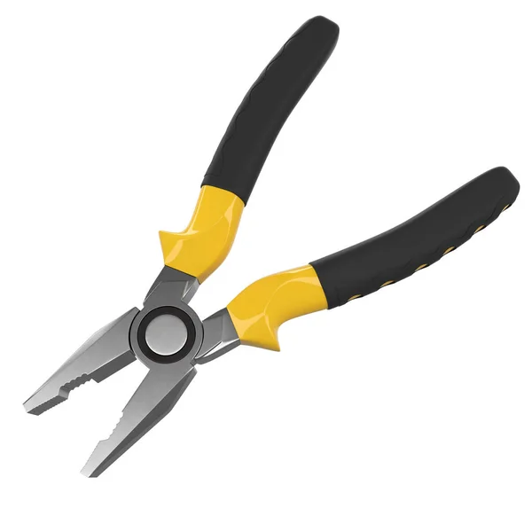 Yellow hand tool pliers for repair and installation — Stock Photo, Image