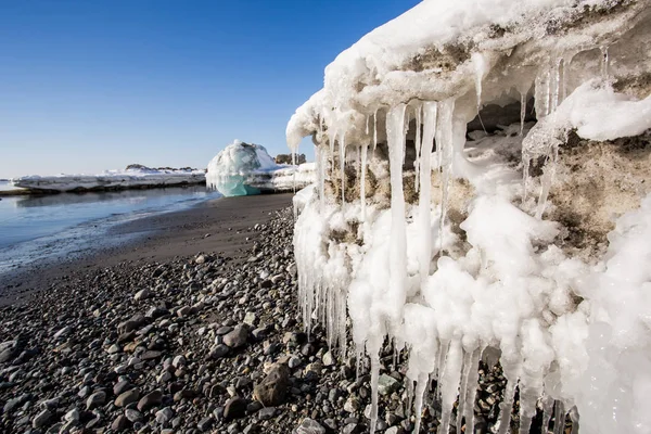 Superbe Image Morceau Glace Des Glaçons — Photo