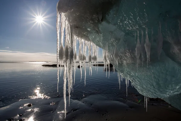 Gorgeous Picture Ice Pieces Icicles — Stock Photo, Image