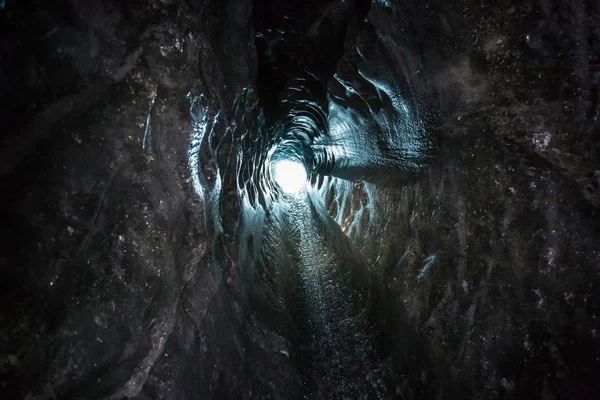 Foto Intrincada Interior Una Cueva Hielo — Foto de Stock