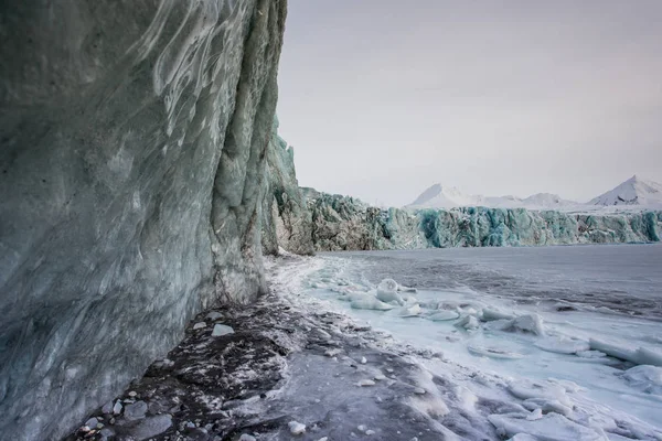 Splendida Immagine Una Parete Ghiaccio — Foto Stock