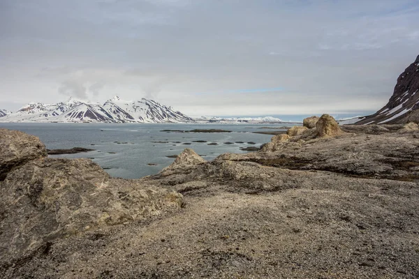 Фото Замерзшего Морского Берега Льдом Камнями — стоковое фото