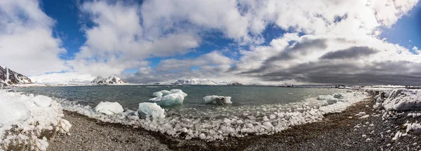 Imagem Panorâmica Paisagem Ártica — Fotografia de Stock