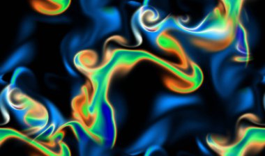 Sihirli uzay dokusu, desen, renkli duman ve ateş gibi görünüyor