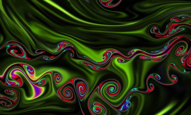 Sihirli uzay dokusu, desen, renkli duman ve ateş gibi görünüyor