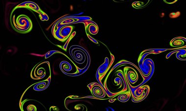 Sihirli uzay dokusu, desen, renkli duman gibi görünüyor