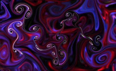 Sihirli uzay dokusu, desen, renkli duman ve ateş gibi görünüyor