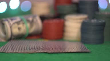 Royal flush kartların yakın çekim