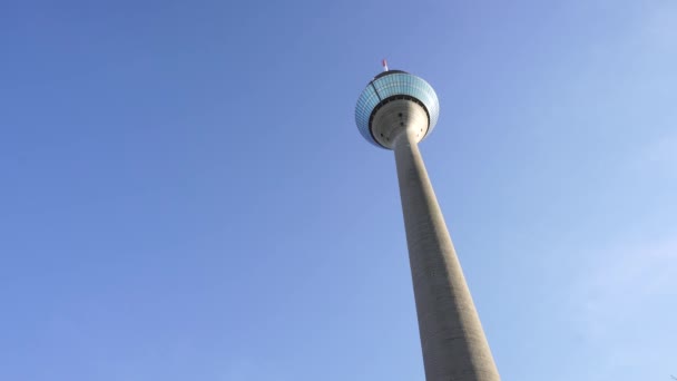 Rheinturm Rhine Tower, Ντίσελντορφ, Γερμανία — Αρχείο Βίντεο