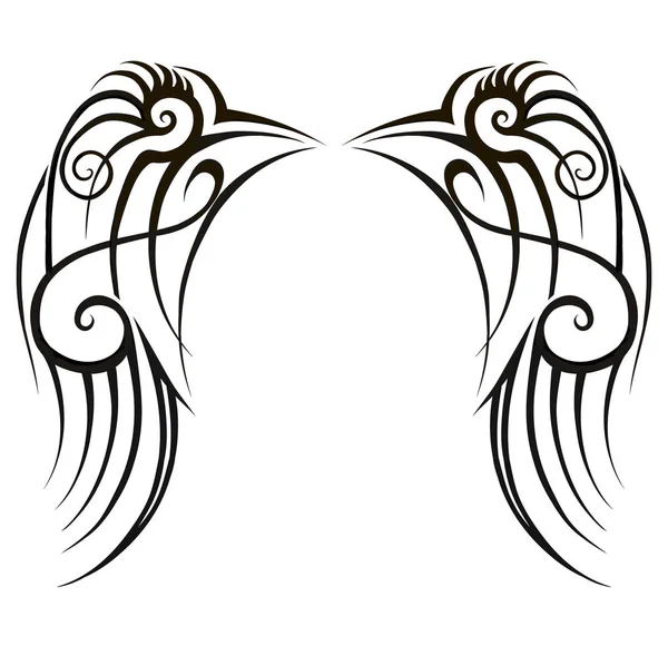 Σχέδια Tribal Διάνυσμα Τέχνη Τατουάζ Σχεδιασμός Λογότυπου Αφηρημένη Φαντασία Άσπρο — Διανυσματικό Αρχείο