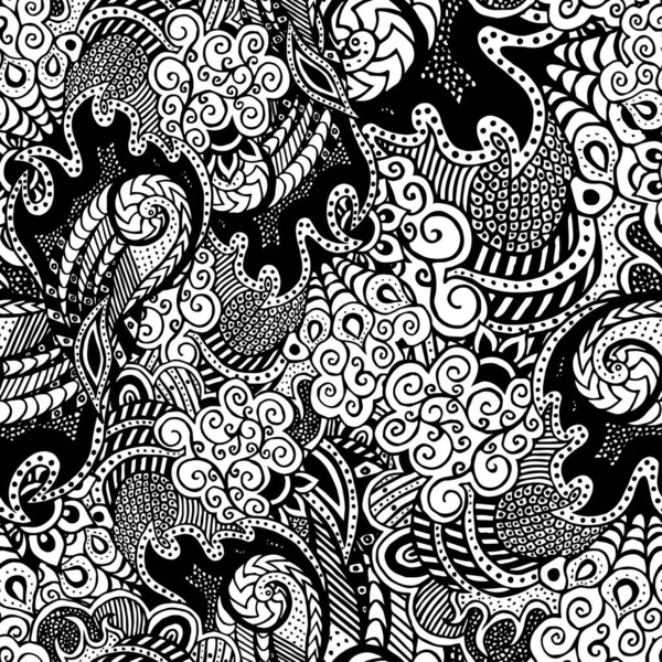 Elementos Florales Abstractos Estilo Indio Mehndi Ilustración Abstracta Del Vector — Archivo Imágenes Vectoriales