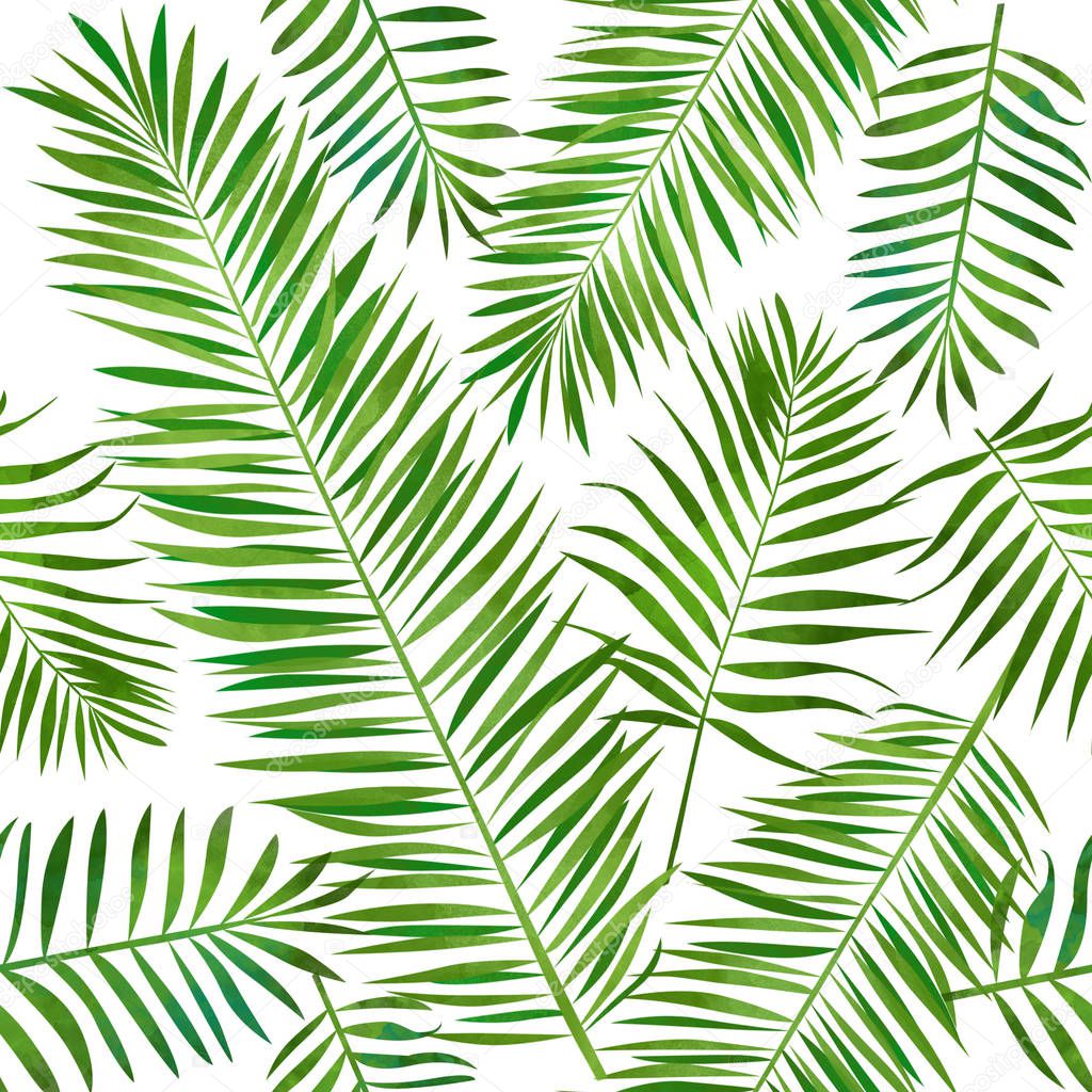 Tropical background. Fashionable summer pattern.