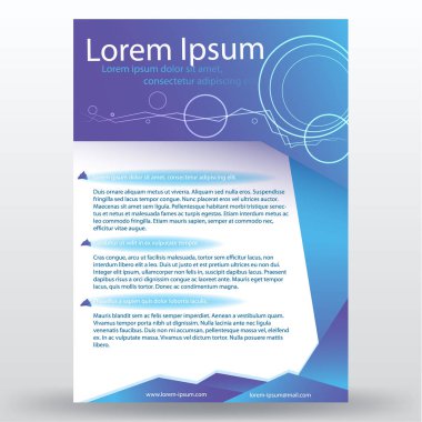 Menekşe mavi soyut sayfa tasarımı, poligonal çizgiler ve şekiller, geometrik arka plan yazdırma ve web vektör çizim.