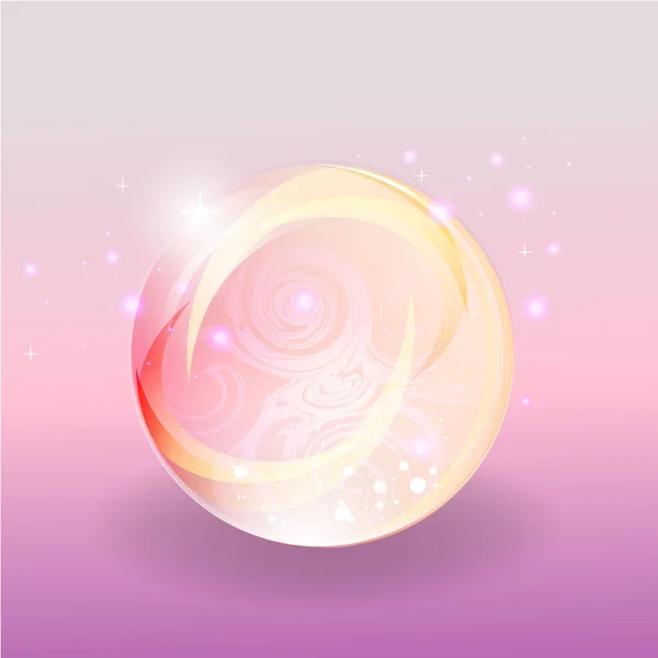 Shining Abstrack Magiczną Różowy Fiołek Bubble Ruchu Światła Słodkie Bajki — Wektor stockowy