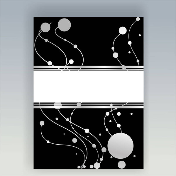 Silver black paper decoration art nuvo , art deco luxury background for print or web abstract vector illustration.