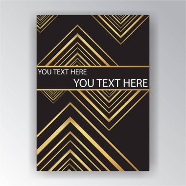 Art deco sayfa şablonu, üçgen geometrik desen baskı ve web. Zarif temiz doku. 