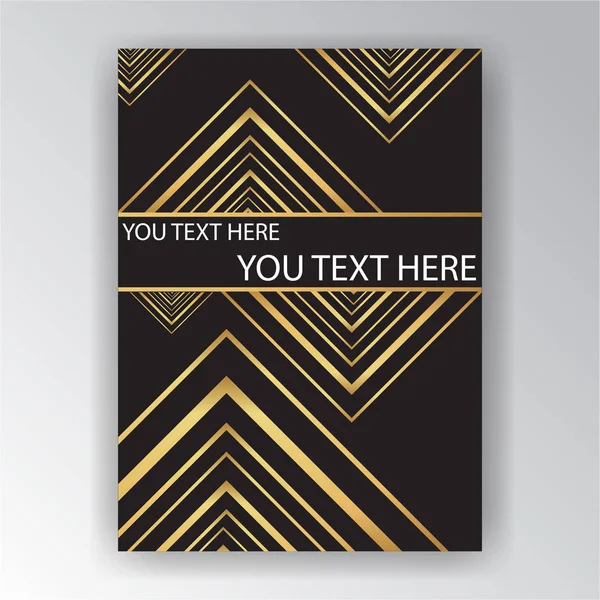 Art deco sayfa şablonu, üçgen geometrik desen baskı ve web. Zarif temiz doku. 